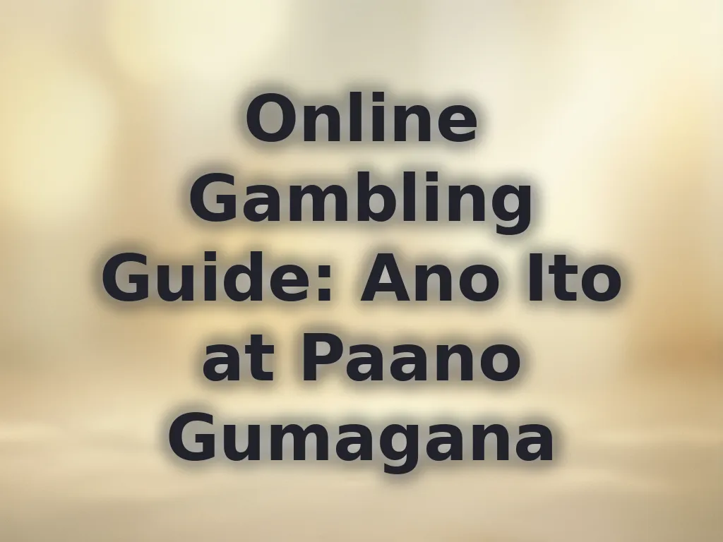 Gabay sa basic ng online gambling